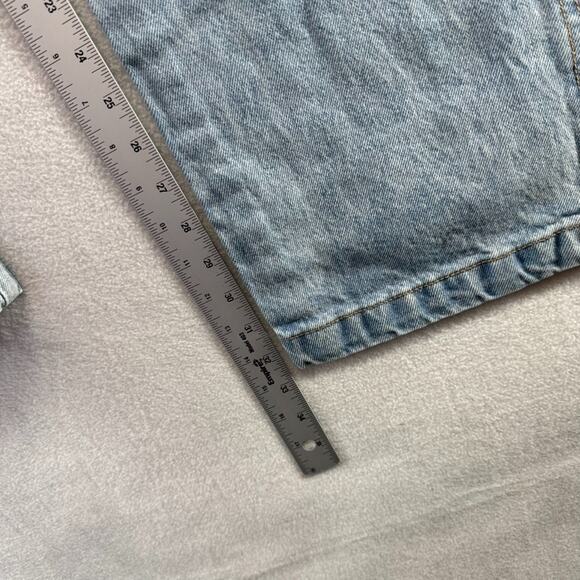 Abercrombie Fitch Jeans Men's 32x34 Blue Rigid Denim Baggy Carpenter Light Wash - Picture 5 of 9